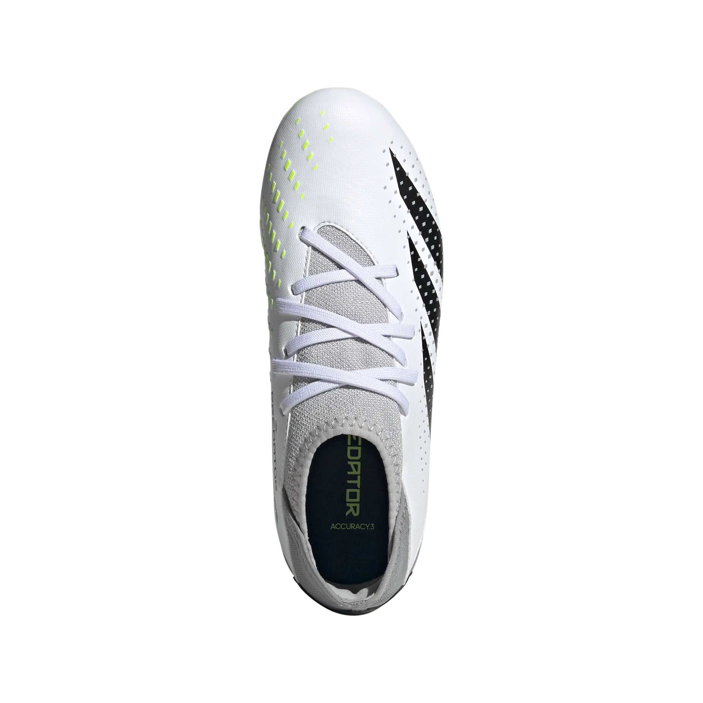 Adidas Predator Accuracy .3 FG J - Cloud White/Core Black/Lucid Lemon