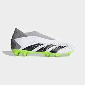 adidas Predator Accuracy.3 Laceless Firm Ground Soccer Cleats | White/Black | Men's