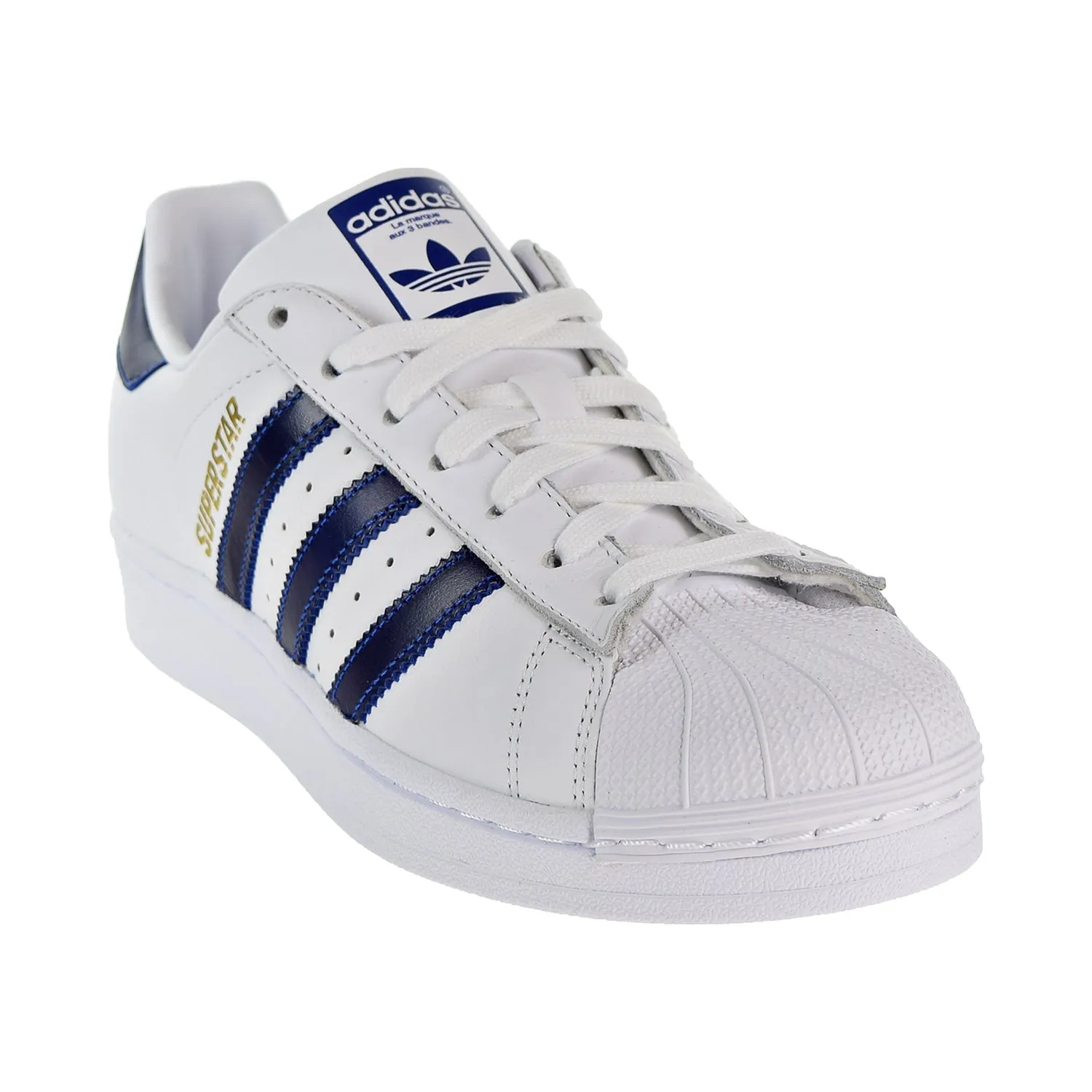 Adidas Superstar Mens Shoes Cloud White/Collegiate Royal/Gold Metallic