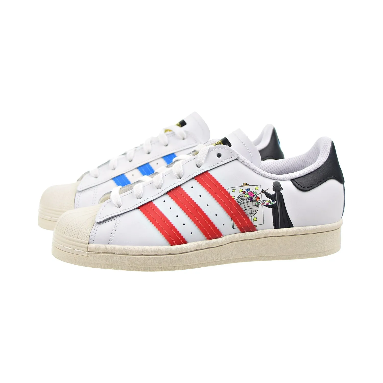 Adidas Superstar Star Wars Big Kids' Shoes Cloud White-Scarlet-Chalk White