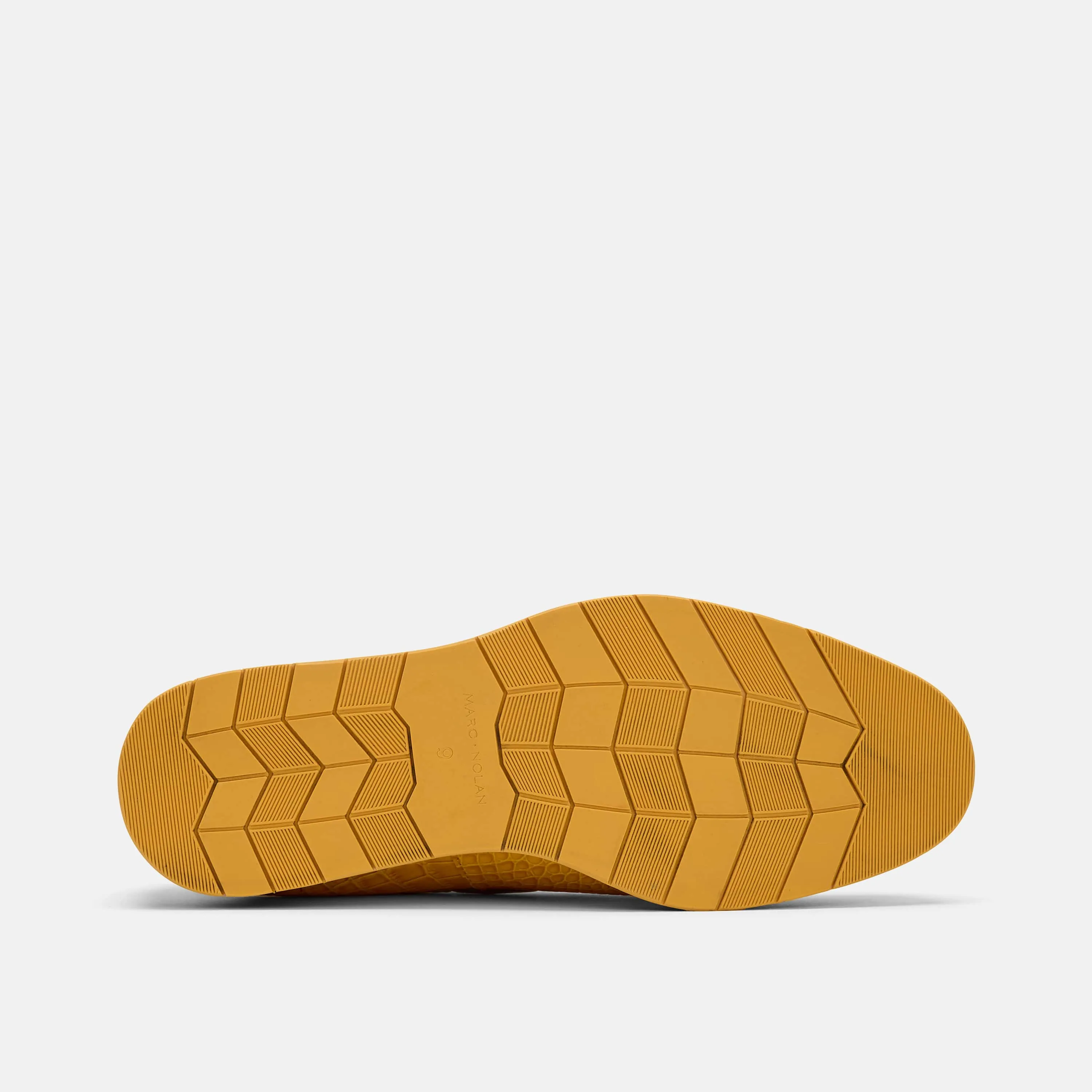 Apollo Yellow Crocskin Leather Tassel Loafers