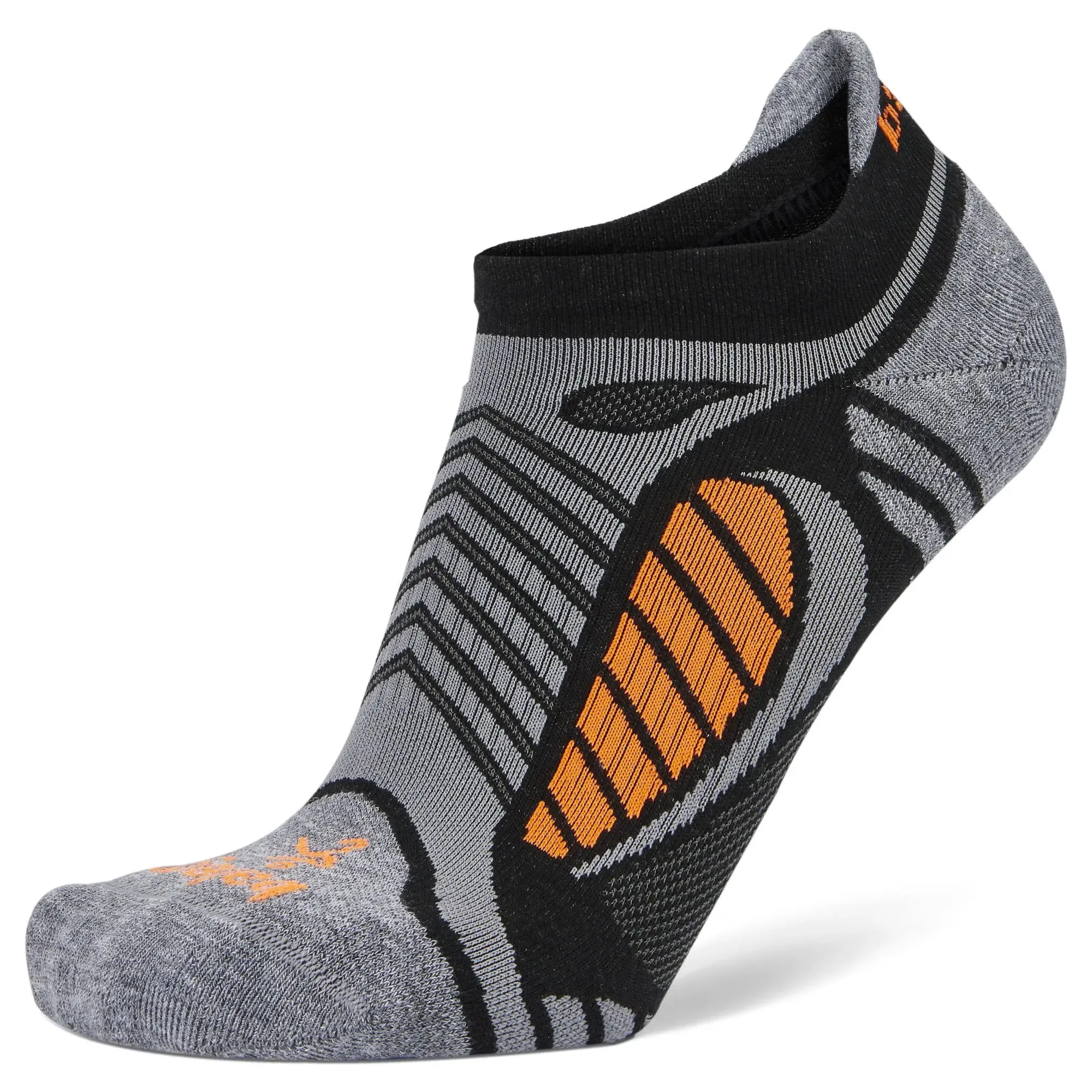 Balega Ultralight No Show Tab - Black/Grey Heather