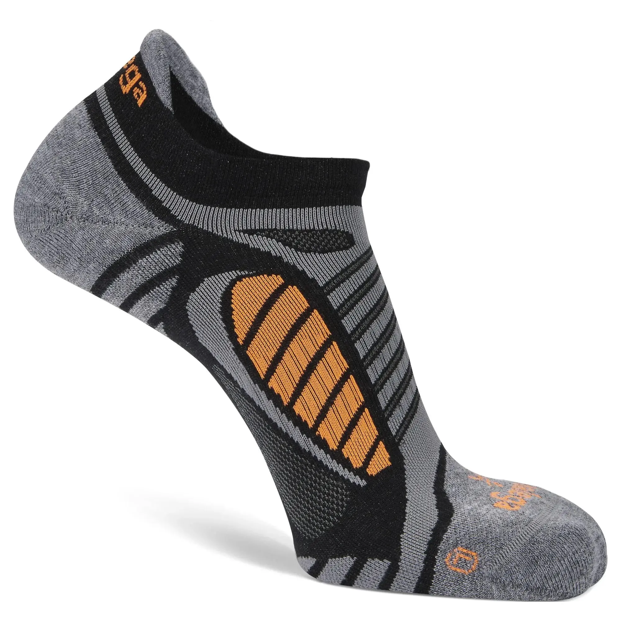 Balega Ultralight No Show Tab - Black/Grey Heather