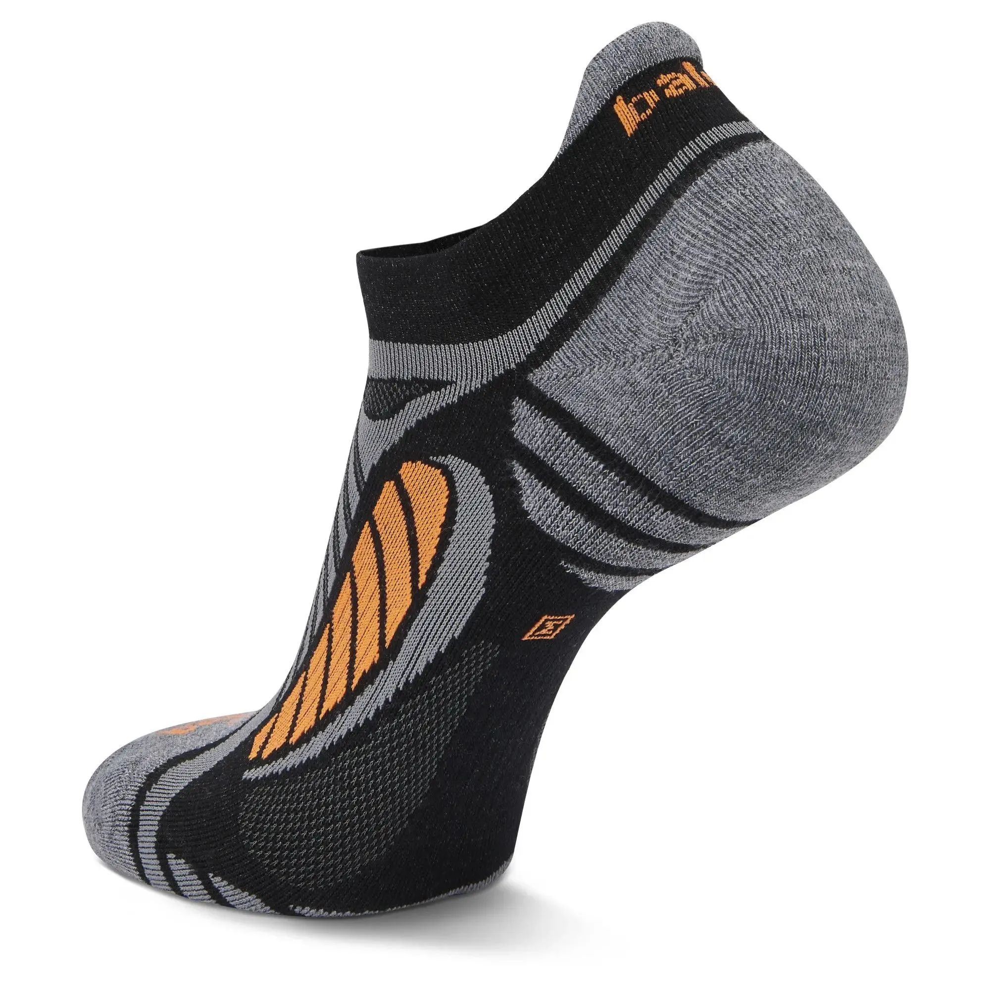 Balega Ultralight No Show Tab - Black/Grey Heather