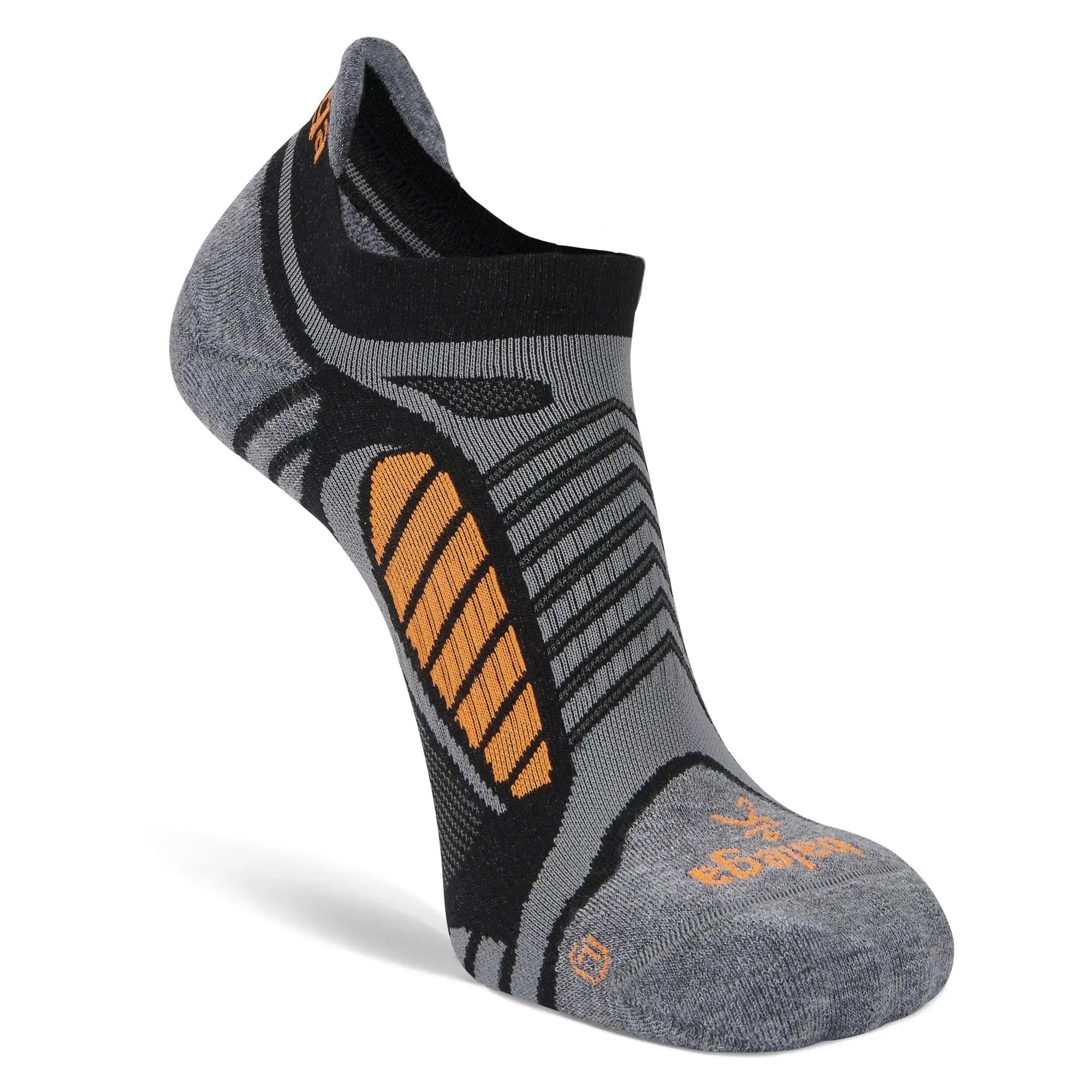 Balega Ultralight No Show Tab - Black/Grey Heather