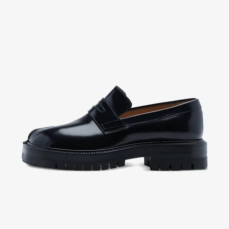 Black Leather Slip-On Loafer Unisex