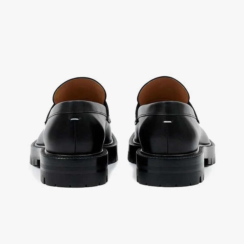 Black Leather Slip-On Loafer Unisex