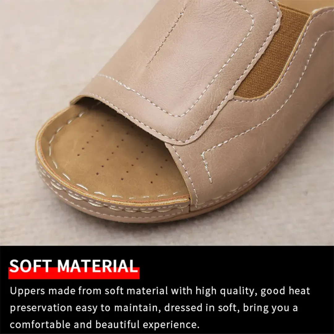 Blisscomfy Arch Support Stretchy Wide Toe Box Open Toe Sandals