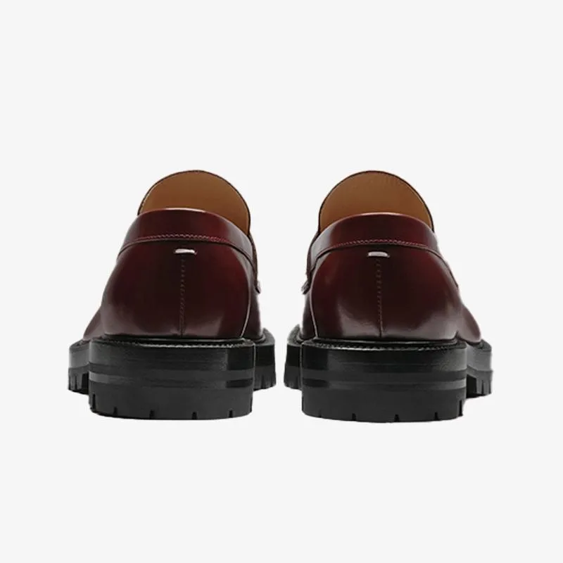 Brushed Split-Toe Chunky Loafers