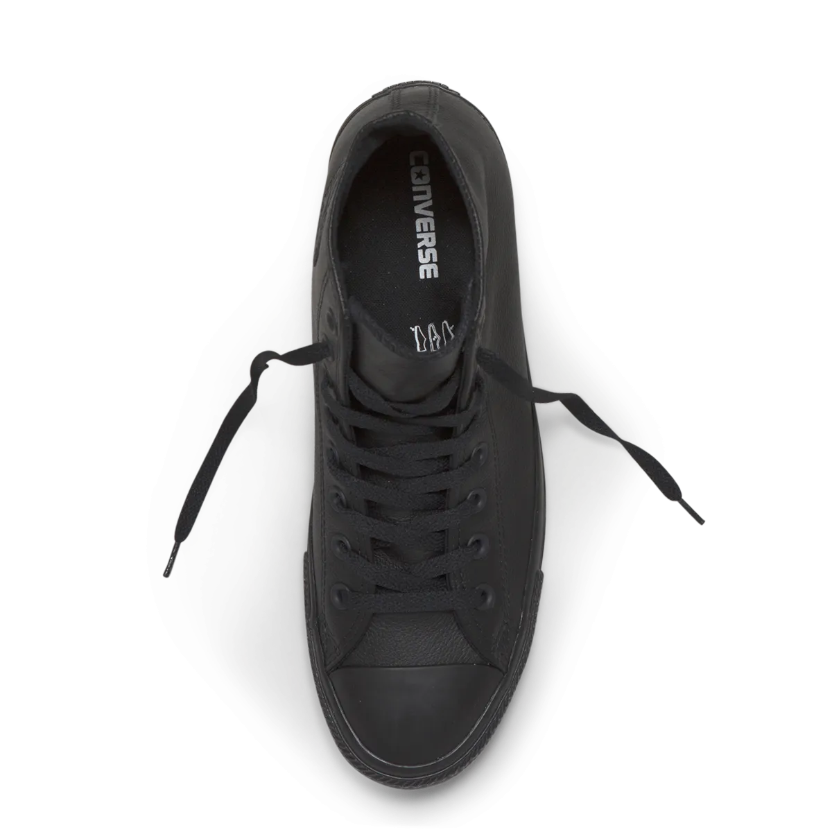 Converse Leather Hi Black Mono Sneaker 135251C