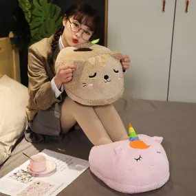 Cosy 2-in-1 Animal Plush Slipper