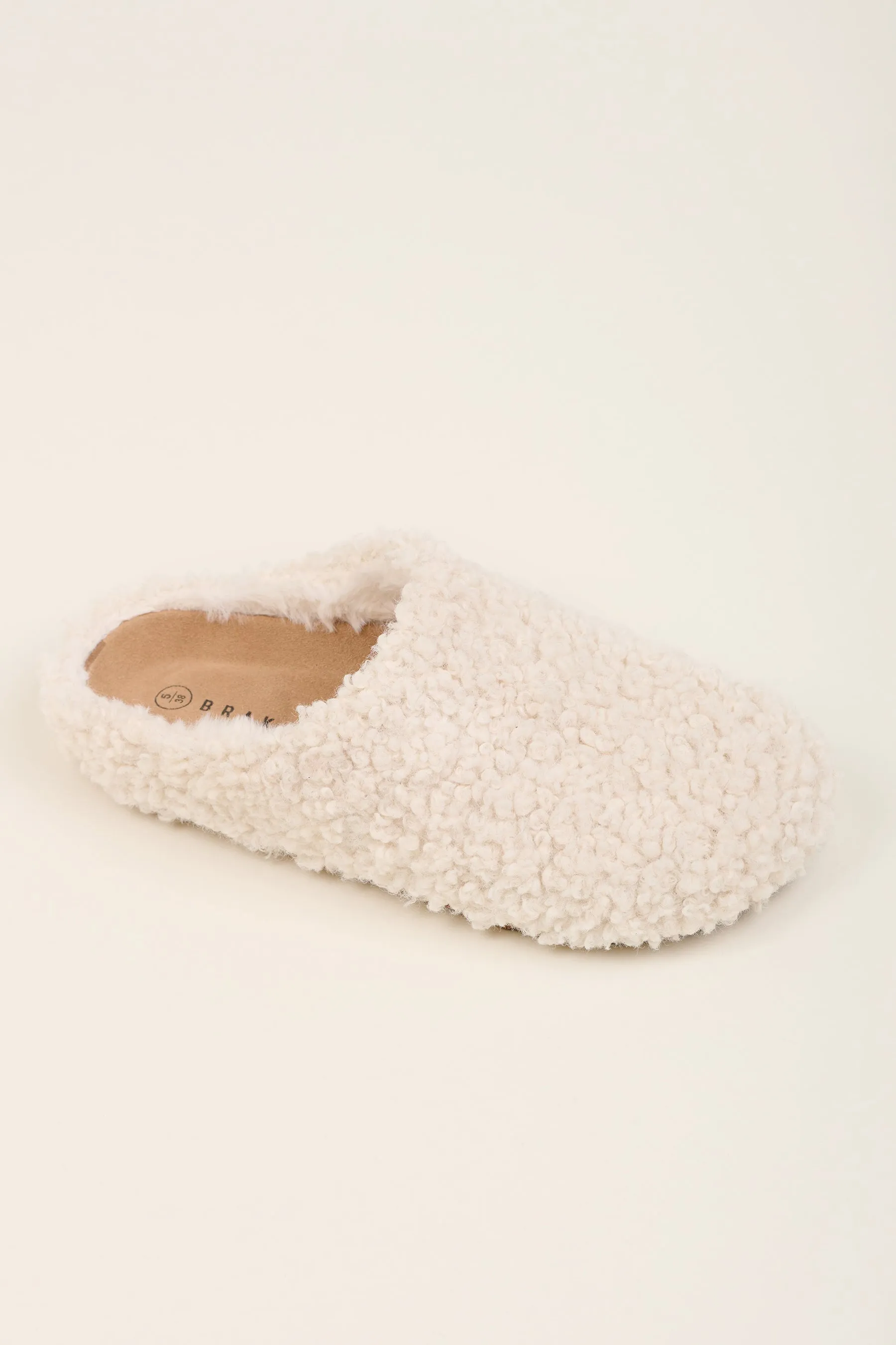 Cream Boucle Slippers