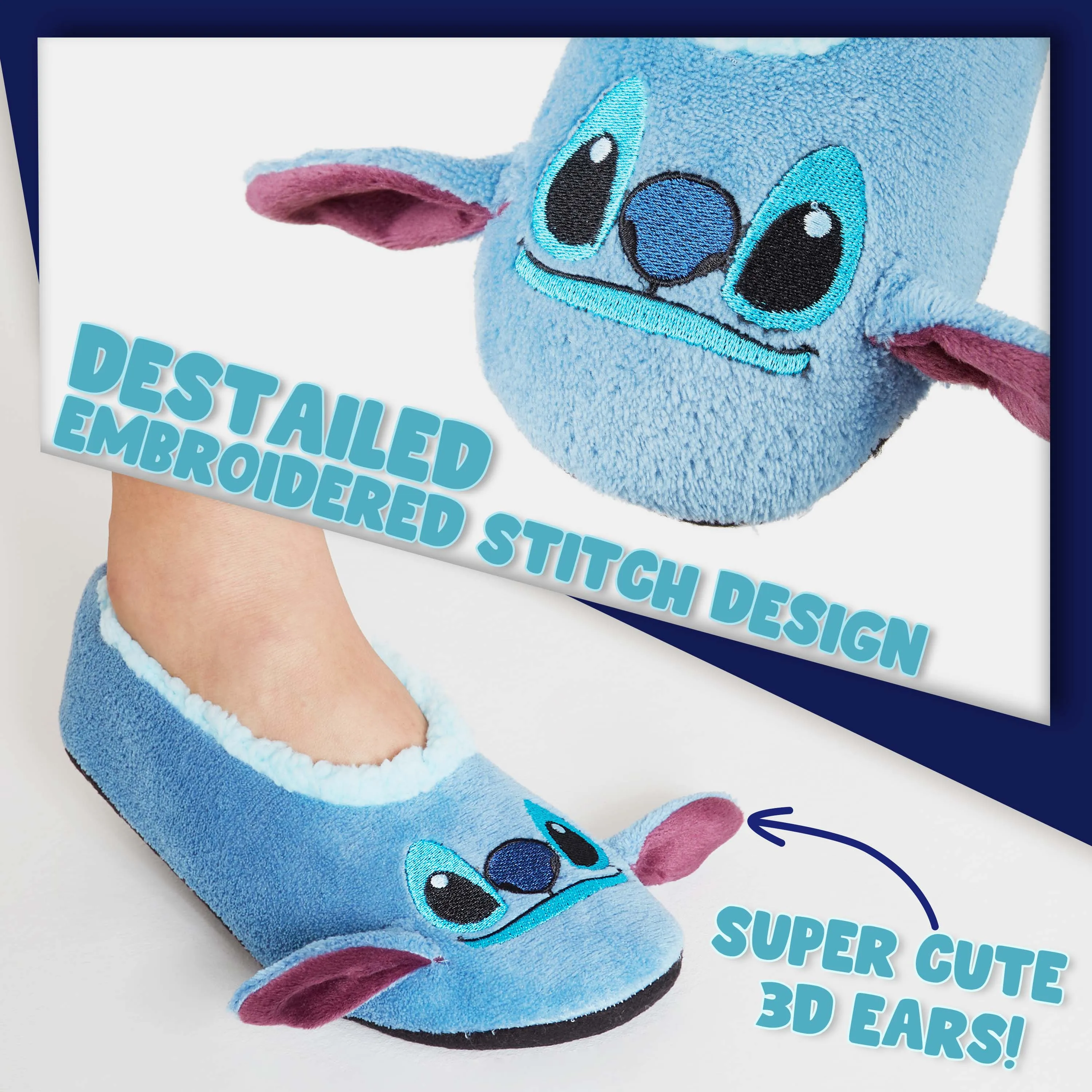 Disney Stitch Fluffy Slippers Socks for Women, Ballet Slippers Non Slip, Stitch Gifts