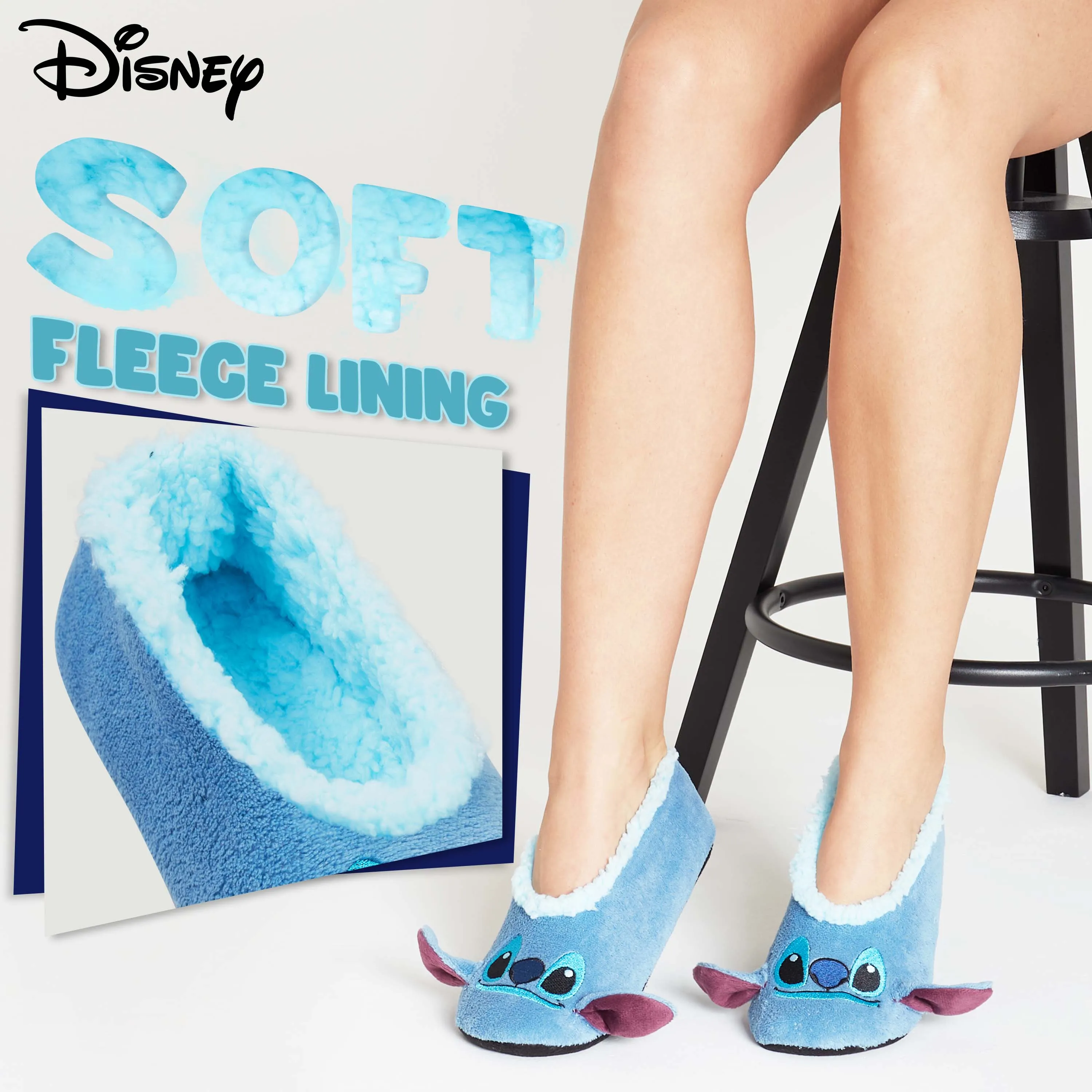 Disney Stitch Fluffy Slippers Socks for Women, Ballet Slippers Non Slip, Stitch Gifts