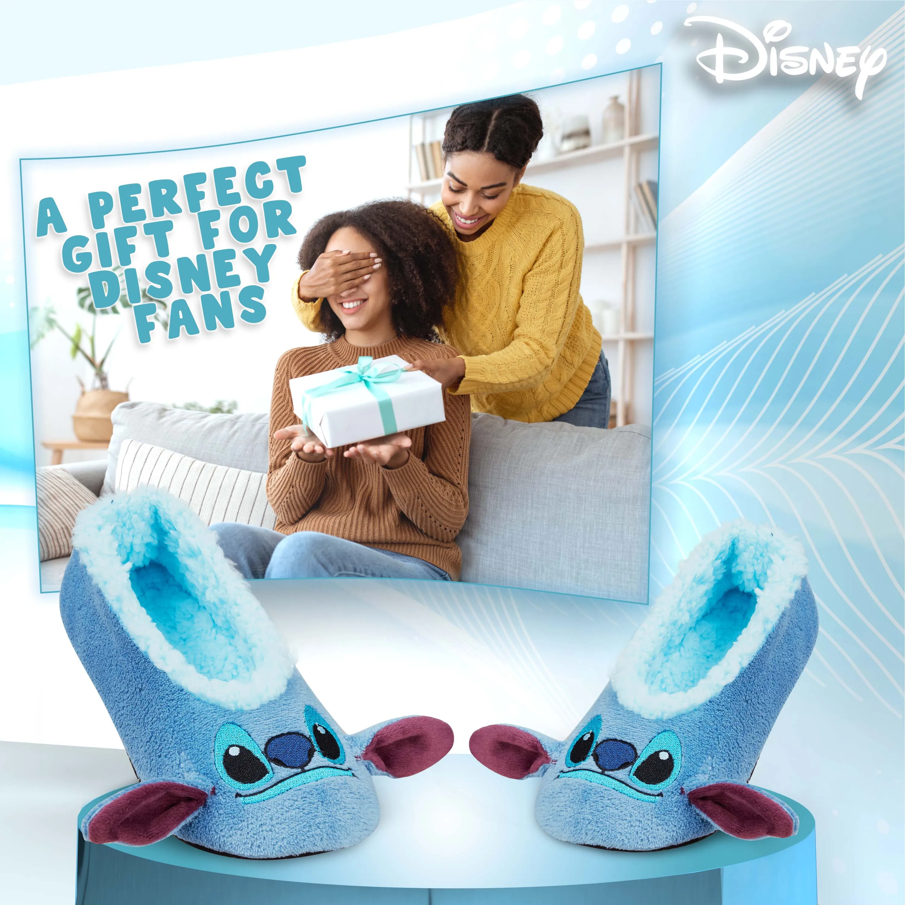 Disney Stitch Fluffy Slippers Socks for Women, Ballet Slippers Non Slip, Stitch Gifts