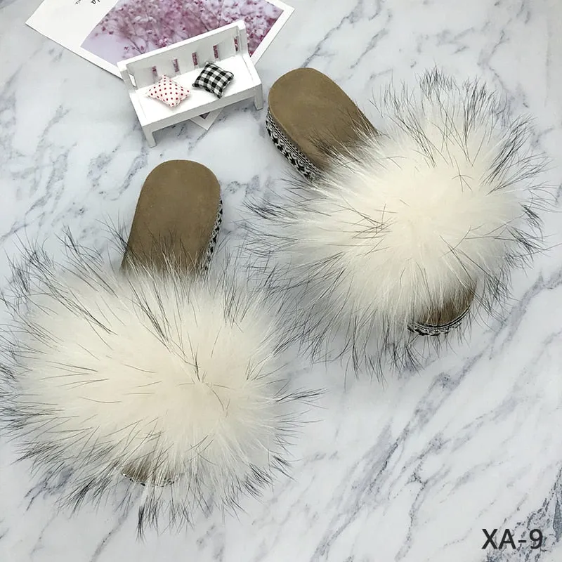 Fluffy Platform Slippers