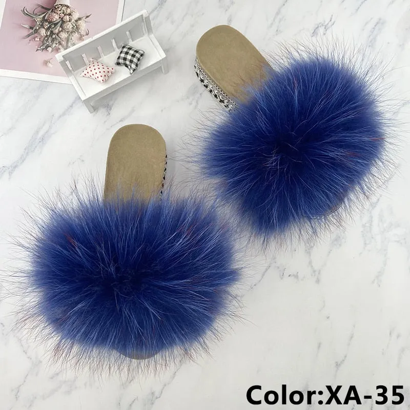 Fluffy Platform Slippers