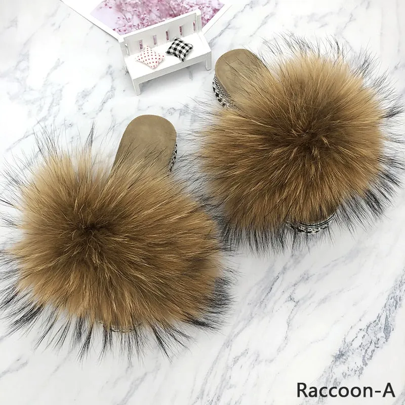 Fluffy Platform Slippers