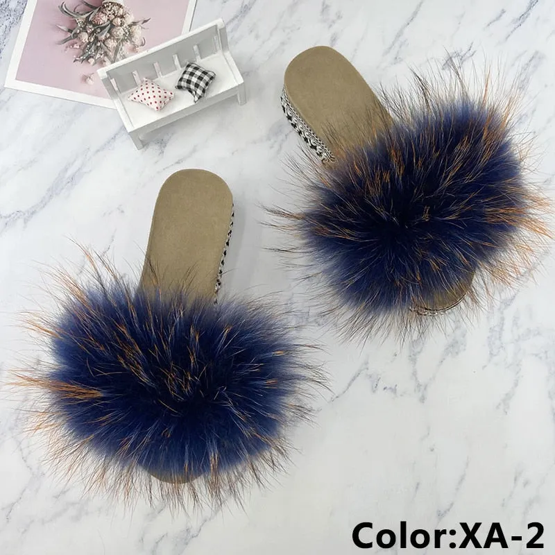 Fluffy Platform Slippers