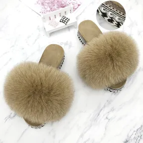Fluffy Platform Slippers
