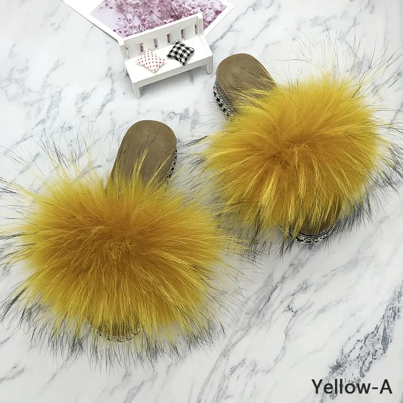 Fluffy Platform Slippers