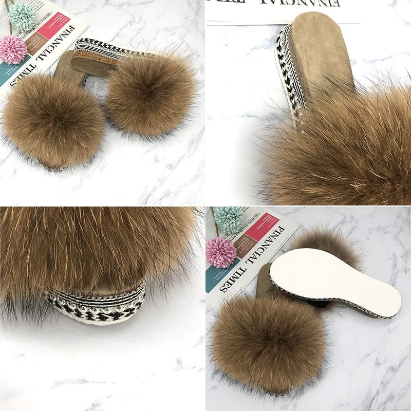 Fluffy Platform Slippers