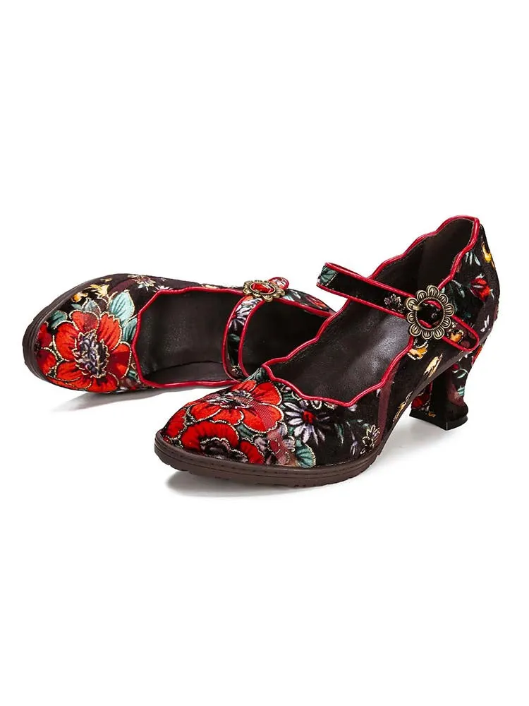 Giavanna Handmade Artistic Embroidered Shoes