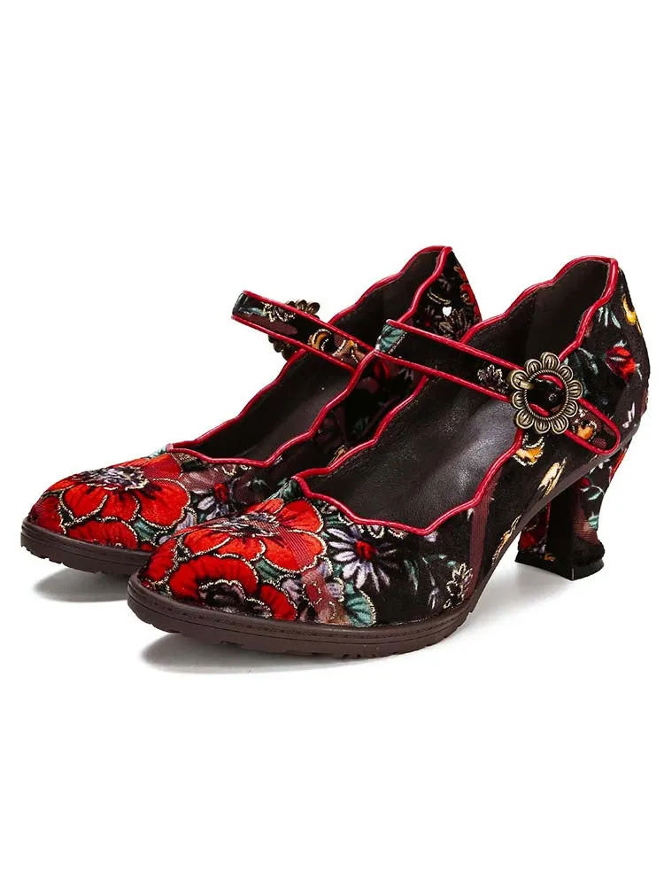 Giavanna Handmade Artistic Embroidered Shoes