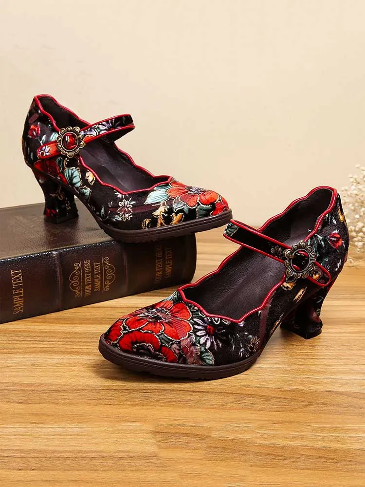 Giavanna Handmade Artistic Embroidered Shoes