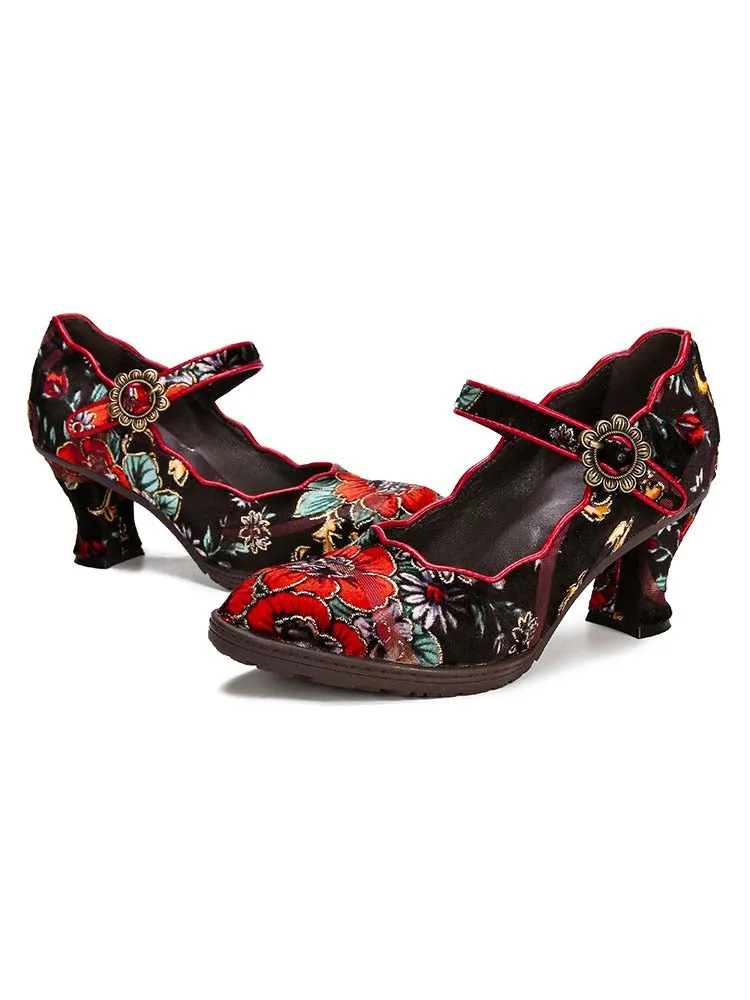 Giavanna Handmade Artistic Embroidered Shoes