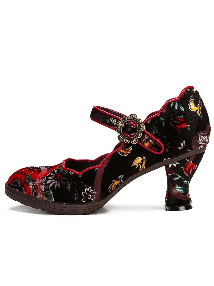 Giavanna Handmade Artistic Embroidered Shoes