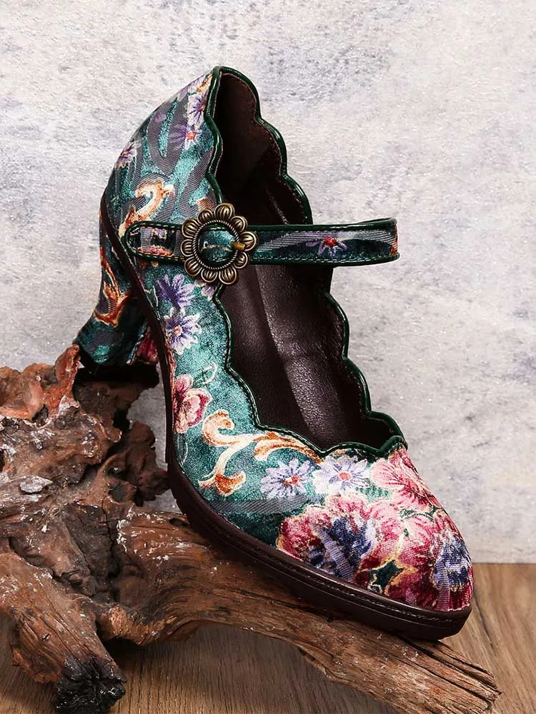 Giavanna Handmade Artistic Embroidered Shoes