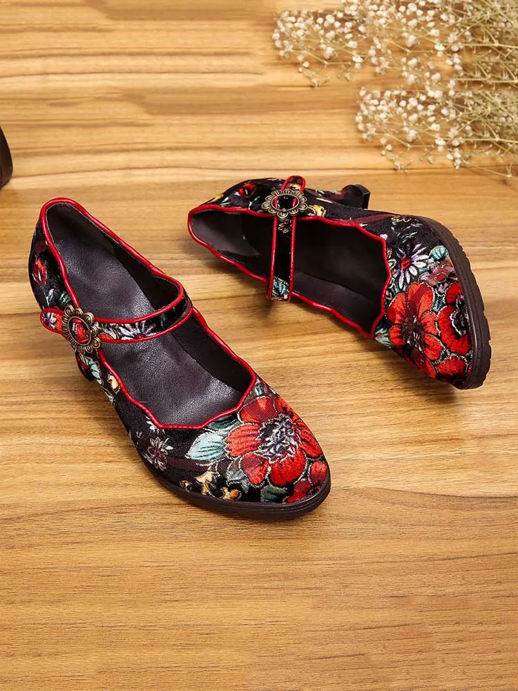 Giavanna Handmade Artistic Embroidered Shoes