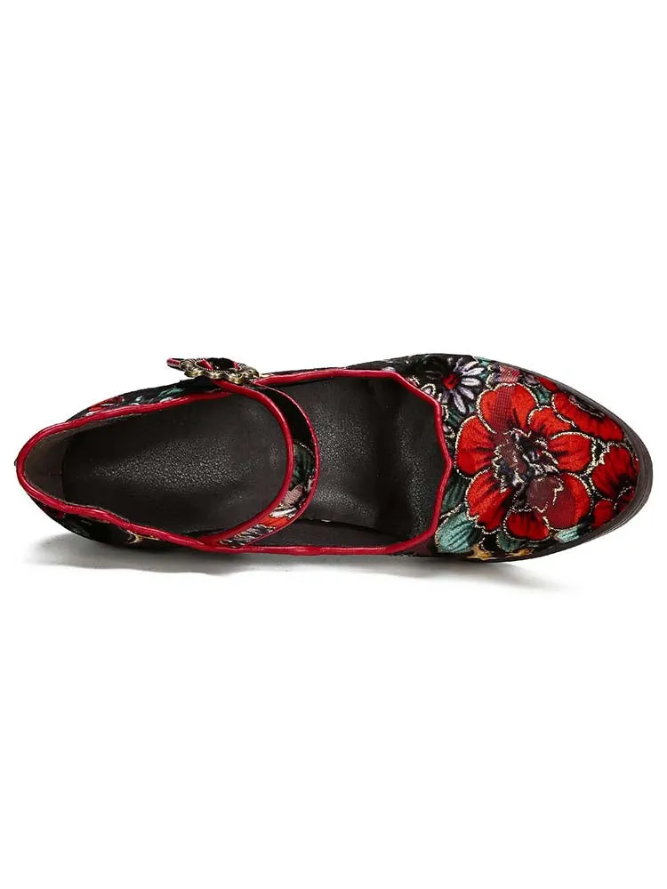 Giavanna Handmade Artistic Embroidered Shoes