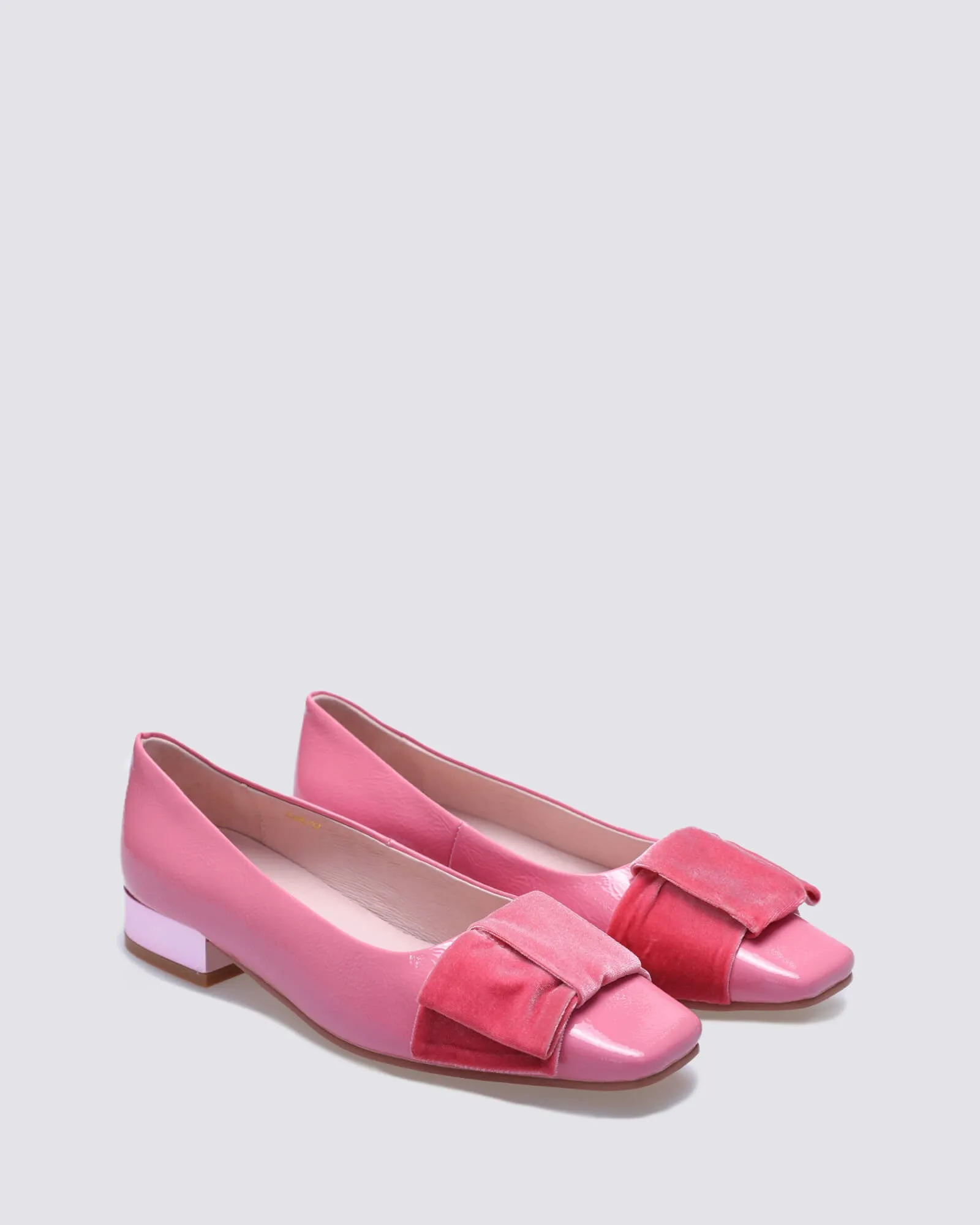 JUNE BALLET FLATS PINK PATENT LEAHER