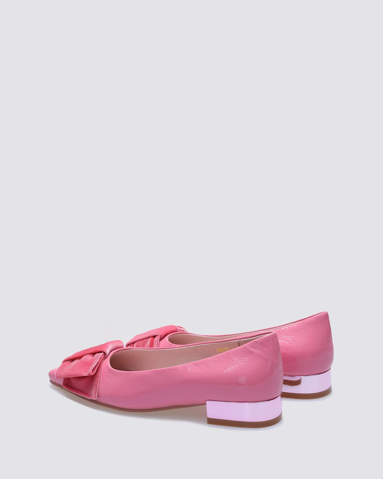 JUNE BALLET FLATS PINK PATENT LEAHER