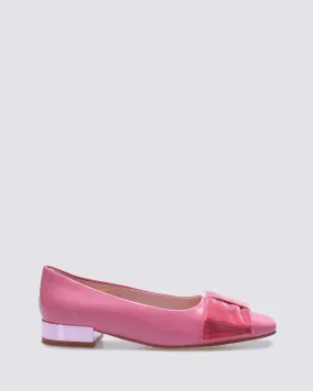 JUNE BALLET FLATS PINK PATENT LEAHER