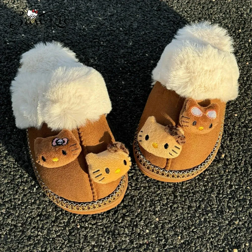 Kitty Cartoon Designed Fluffy Slippers