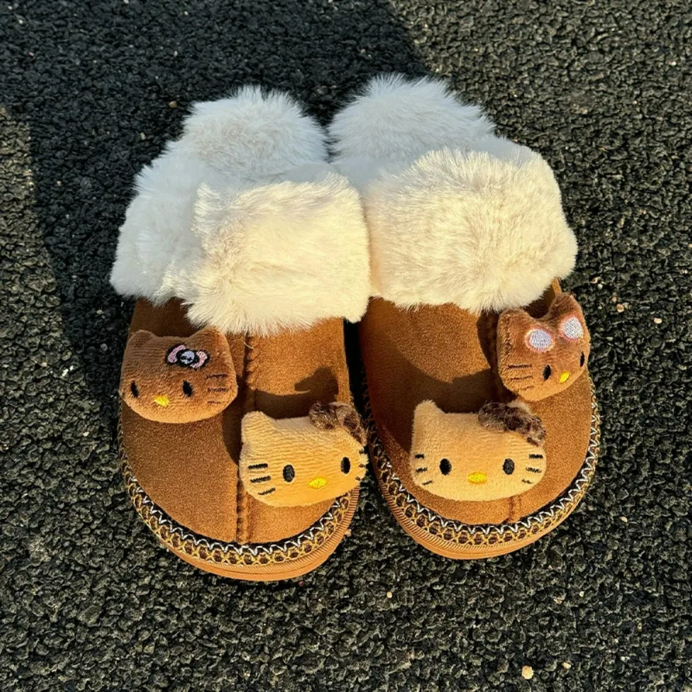 Kitty Cartoon Designed Fluffy Slippers