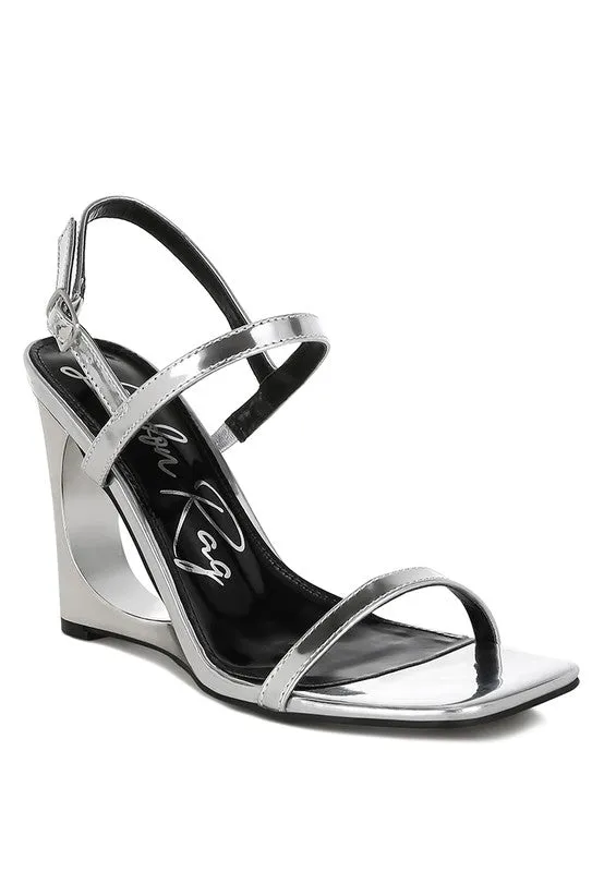 Ladra Metallic Fantasy 3.5" Wedge Heel Sandals