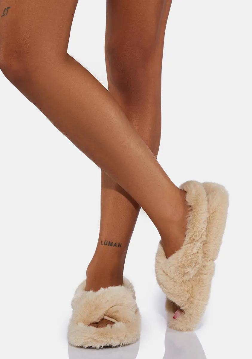 Lazy Day Faux Fur Slippers