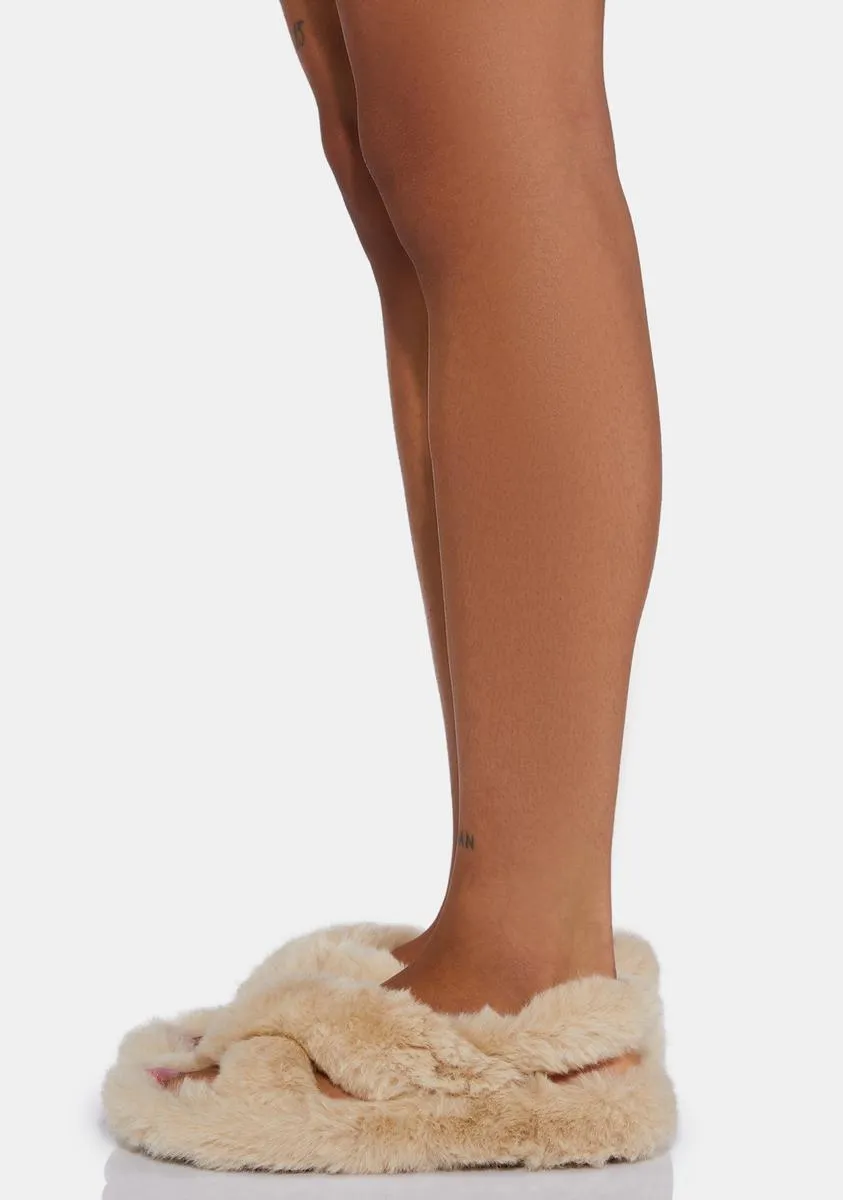 Lazy Day Faux Fur Slippers
