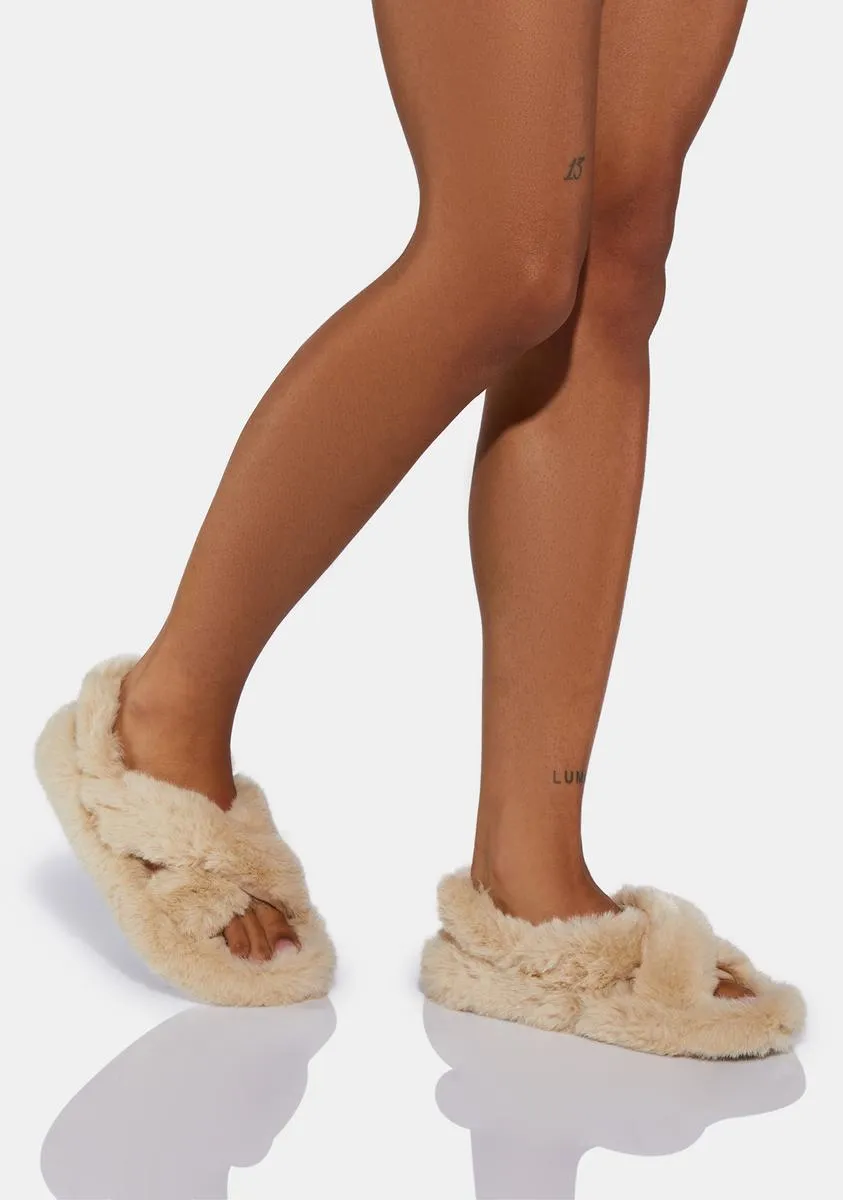 Lazy Day Faux Fur Slippers