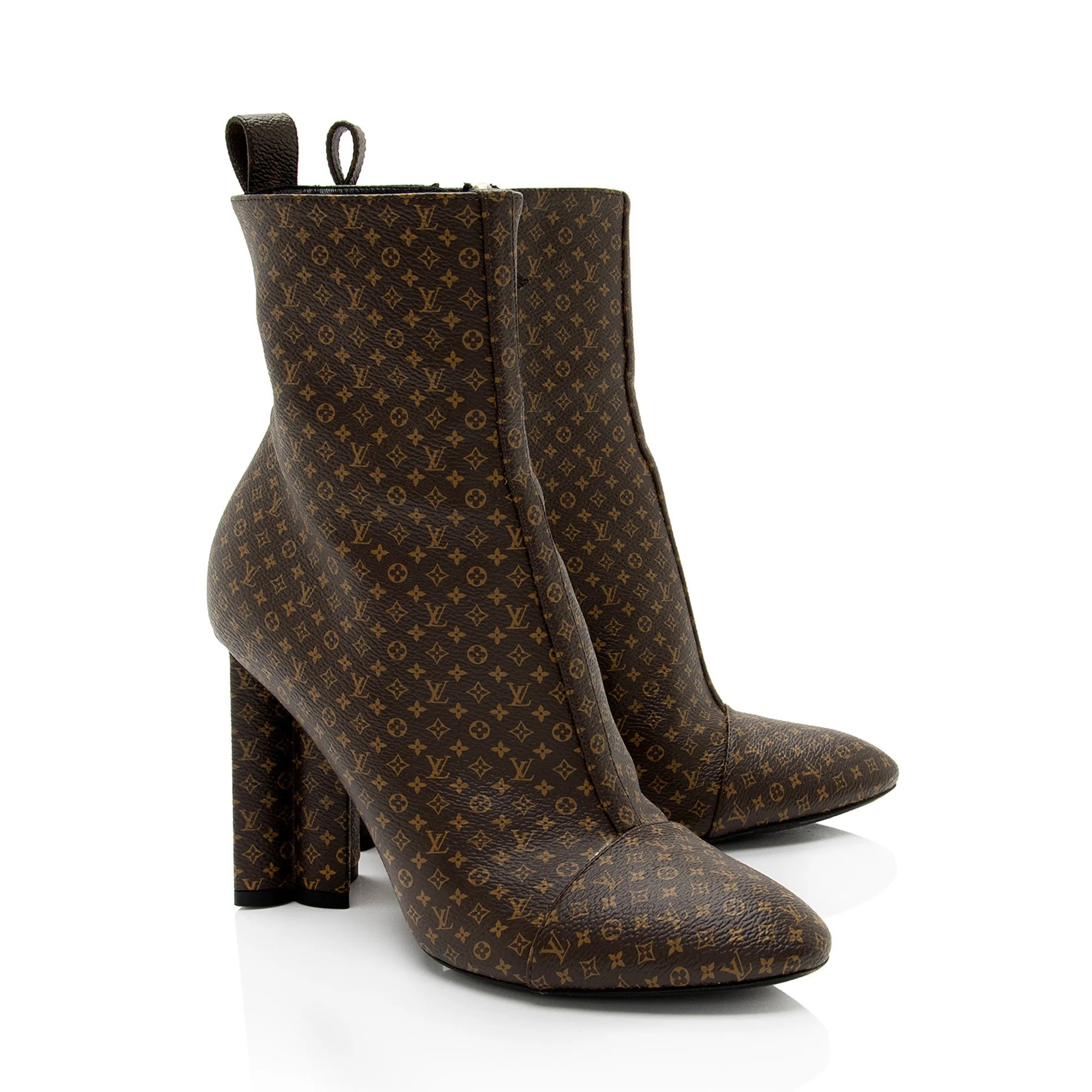 Louis Vuitton Nano Monogram Canvas Silhouette Ankle Boots