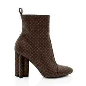 Louis Vuitton Nano Monogram Canvas Silhouette Ankle Boots