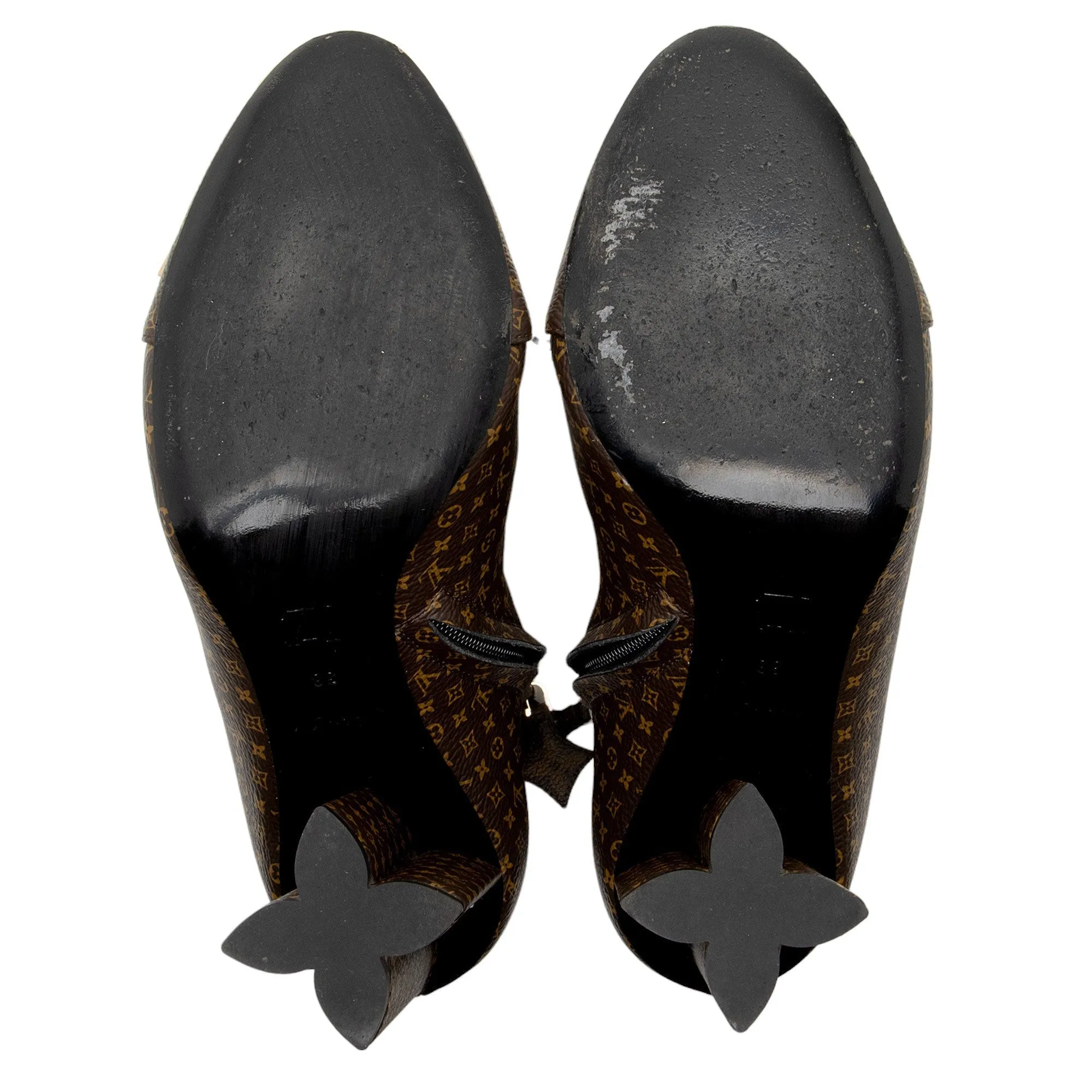 Louis Vuitton Nano Monogram Canvas Silhouette Ankle Boots