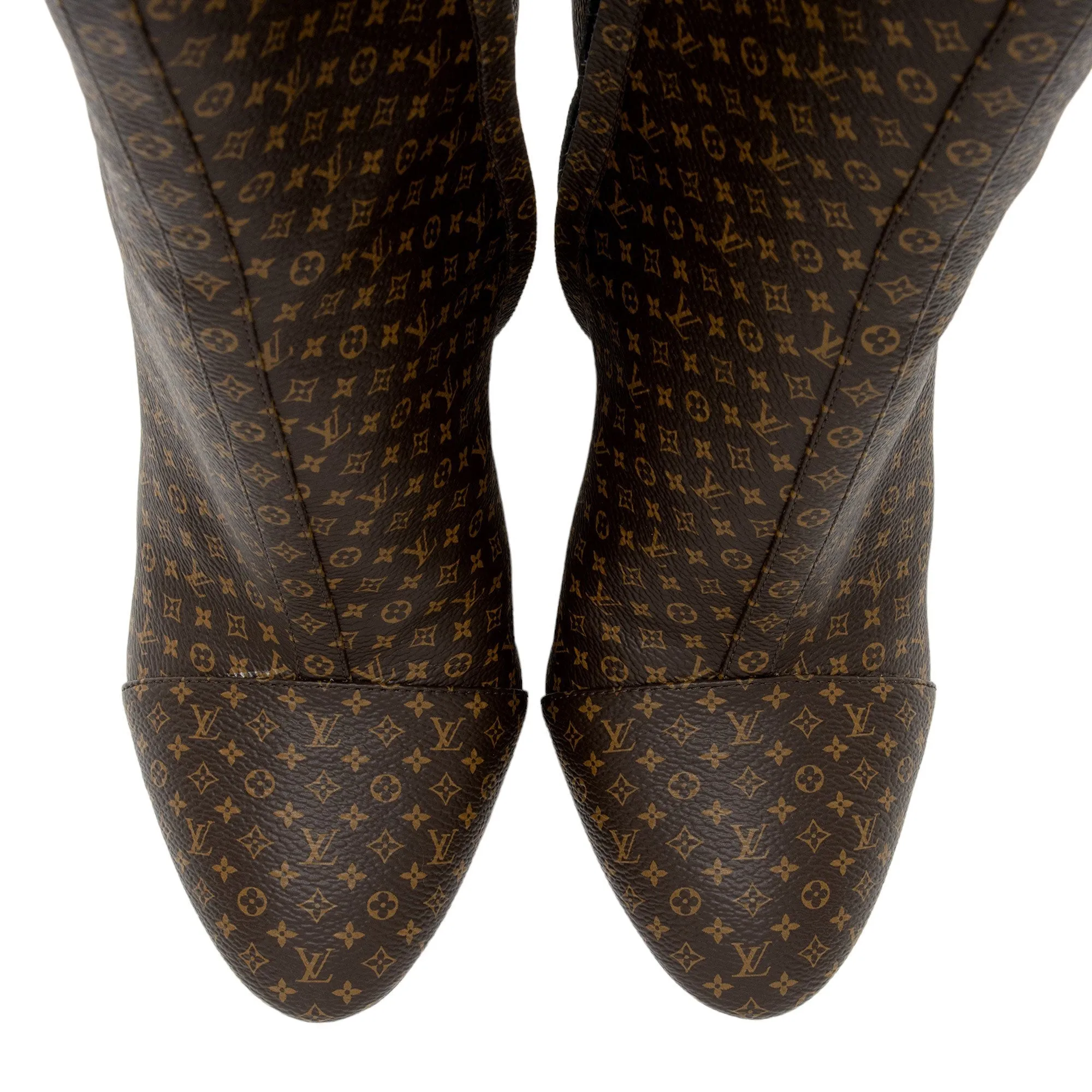 Louis Vuitton Nano Monogram Canvas Silhouette Ankle Boots