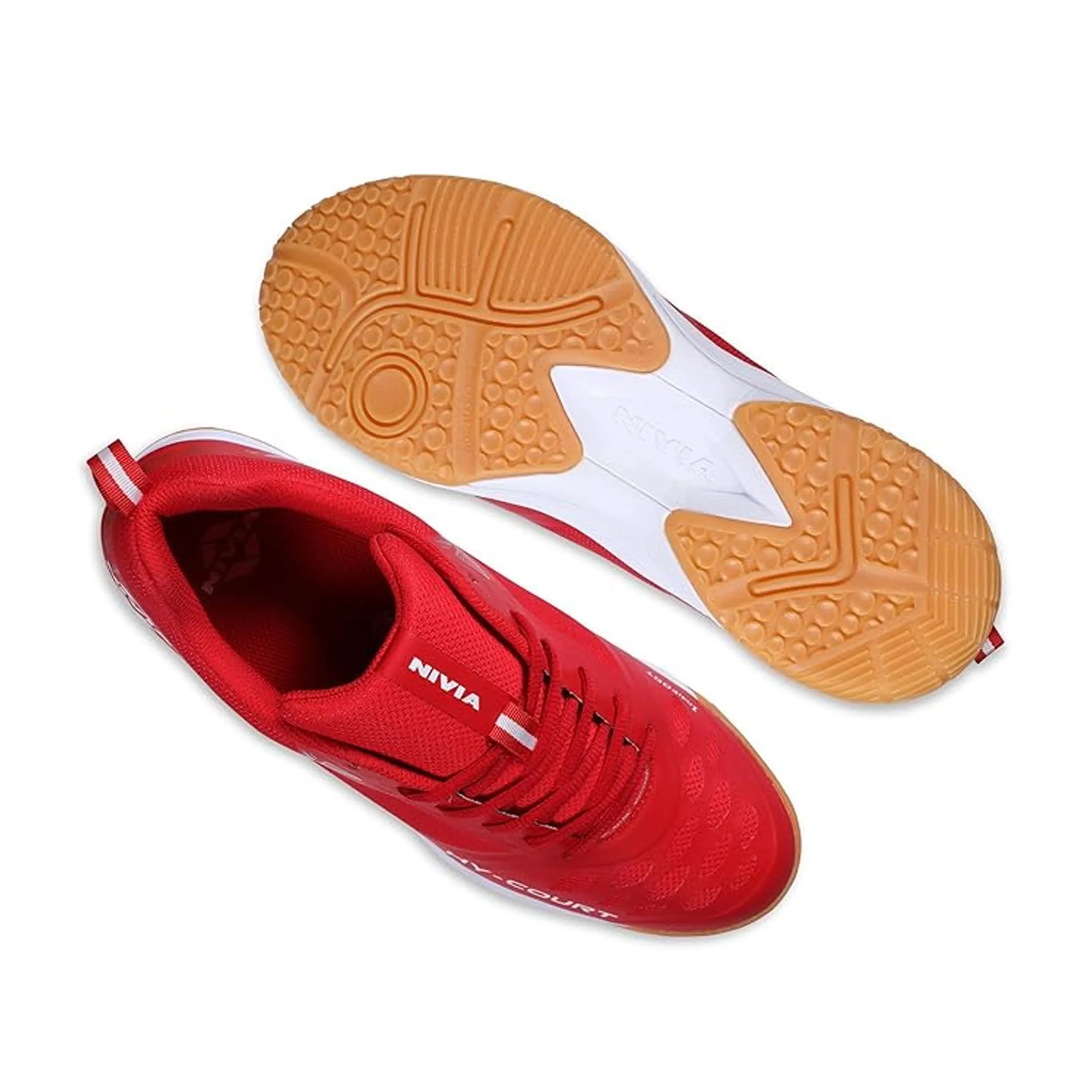 Nivia Hy-Court 2.1 Badminton Shoes - Red