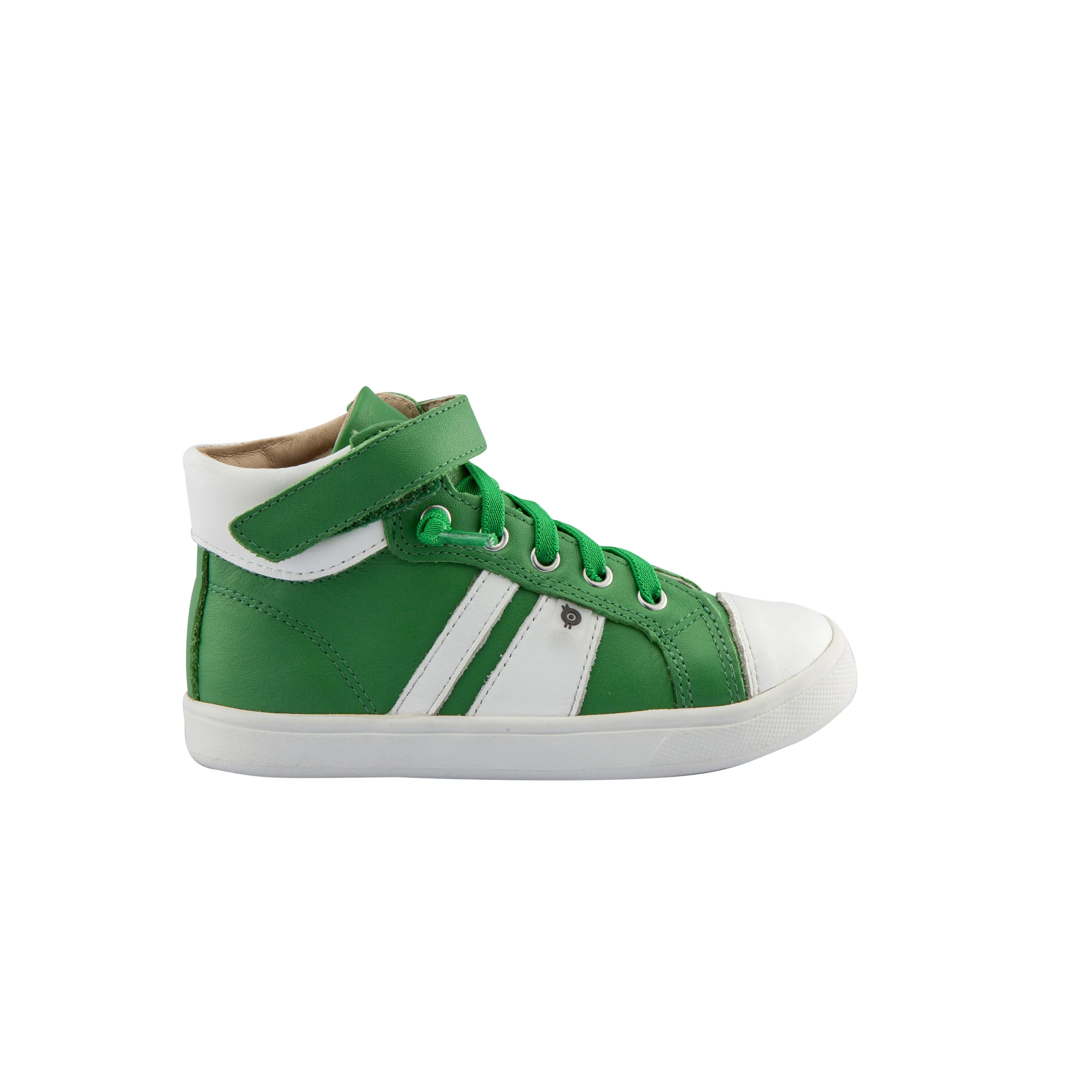 Old Soles Boy's and Girl's Urban Earth Leather Sneakers, Green / Snow