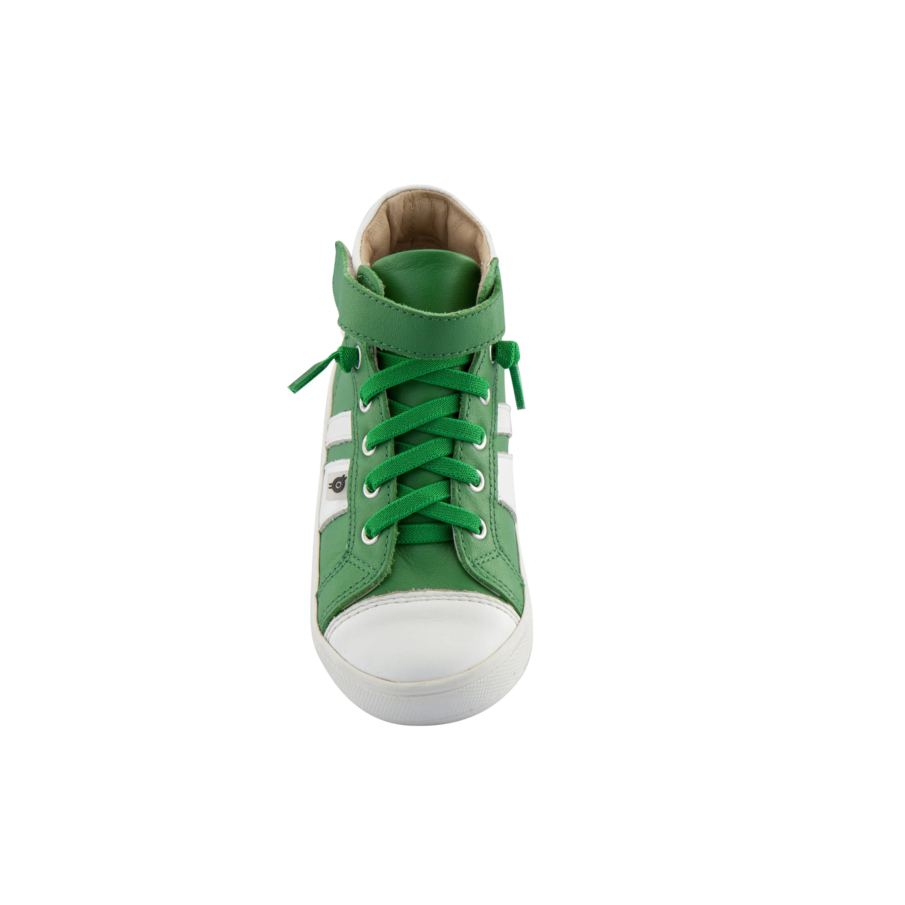 Old Soles Boy's and Girl's Urban Earth Leather Sneakers, Green / Snow